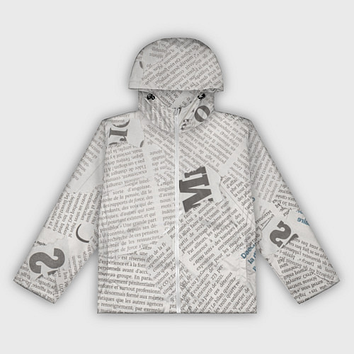 Женская ветровка Белая газета / 3D-Белый – фото 1