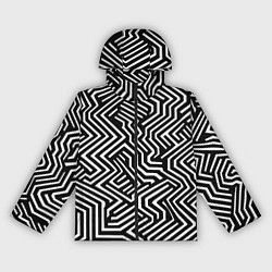 Ветровка с капюшоном женская Гипнотические узоры, цвет: 3D-черный