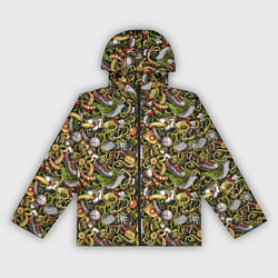 Ветровка с капюшоном женская Футбольные бутсы и кубок, цвет: 3D-черный