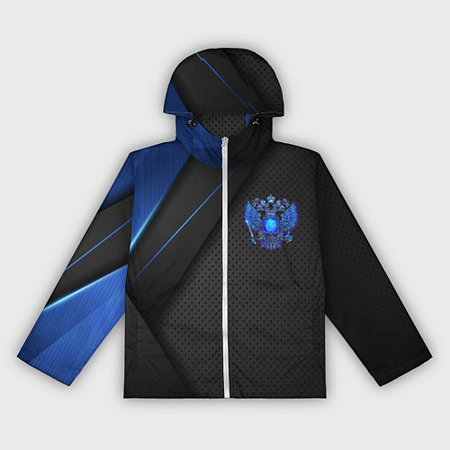 Женская ветровка Черно-синий герб России / 3D-Белый – фото 1