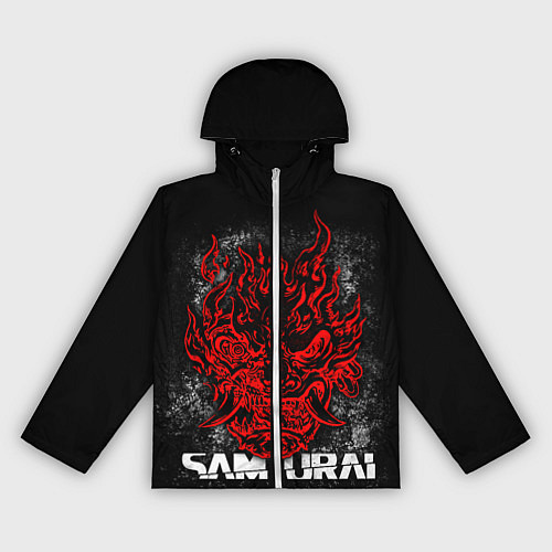 Женская ветровка Samurai - Red logo - Cyberpunk 2077 / 3D-Белый – фото 1