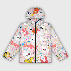 Ветровка с капюшоном женская Skzoo Jinniret pattern cartoon avatar, цвет: 3D-черный