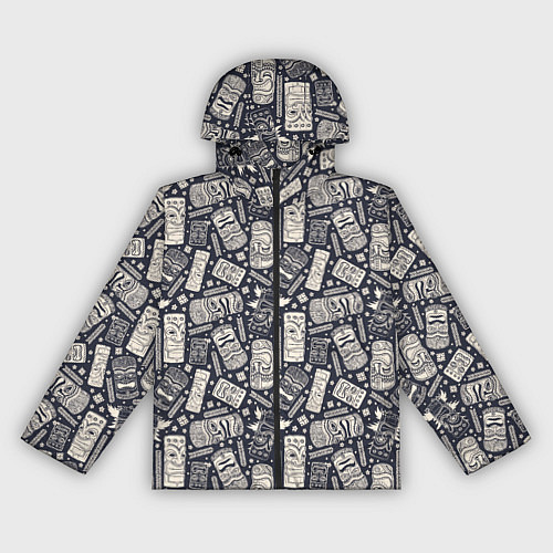 Женская ветровка Маски деревянные / 3D-Черный – фото 1