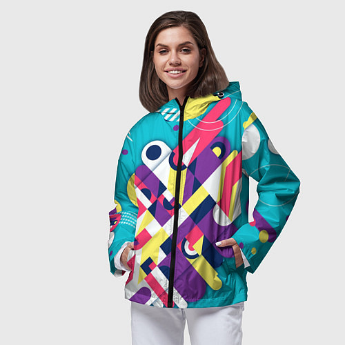 Женская ветровка Просто красивый фон / 3D-Черный – фото 3