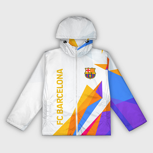 Женская ветровка Barcelona абстракция цветные геометрии / 3D-Белый – фото 1