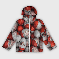 Ветровка с капюшоном женская Фон из киндер сюрприз, цвет: 3D-белый