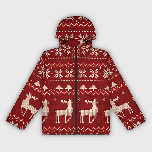 Женская ветровка Узоры новогодние : Олени / 3D-Черный – фото 1