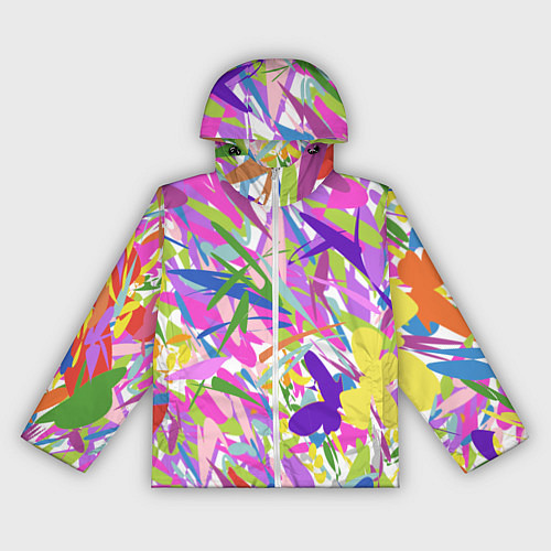 Женская ветровка Сочные краски лета и бабочки / 3D-Белый – фото 1