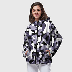 Ветровка с капюшоном женская Камуфляж Common City, цвет: 3D-черный — фото 2