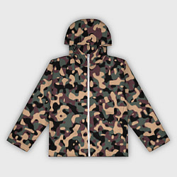 Ветровка с капюшоном женская Камуфляж Woodland, цвет: 3D-белый