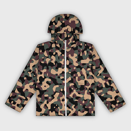 Женская ветровка Камуфляж Woodland / 3D-Белый – фото 1
