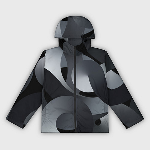 Женская ветровка Спирали абстракция / 3D-Черный – фото 1