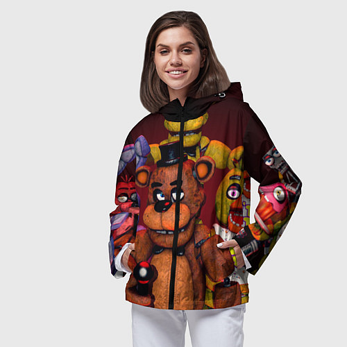 Женская ветровка Пять ночей Фредди / 3D-Черный – фото 3