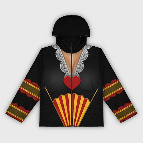 Женская ветровка Червонная королева Верх / 3D-Черный – фото 1