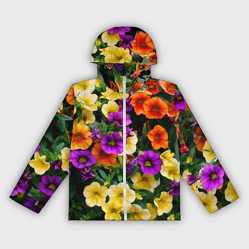 Женская ветровка Разноцветная петуния / 3D-Белый – фото 1