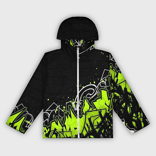 Женская ветровка Яркое граффити на черной стене / 3D-Белый – фото 1