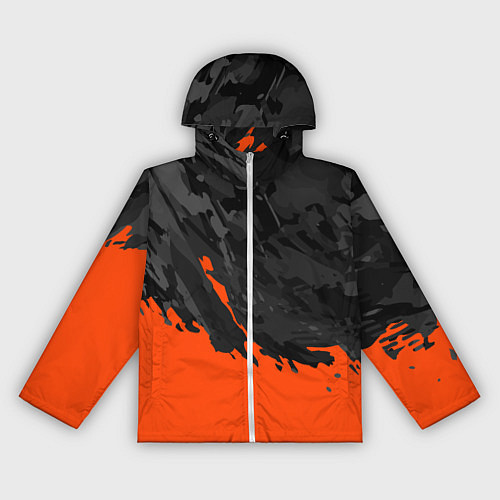 Женская ветровка Black & Orange / 3D-Белый – фото 1