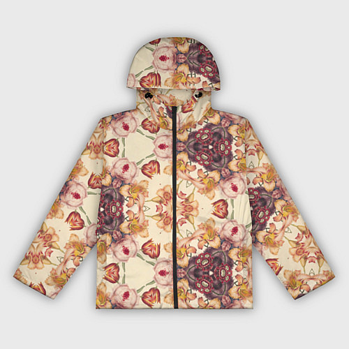Женская ветровка Цветы абстрактные розы / 3D-Черный – фото 1