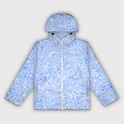 Женская ветровка Абстракция Голубой текстура Зима