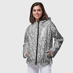 Ветровка с капюшоном женская Текст песни: что вам нужно - это любовь, цвет: 3D-черный — фото 2