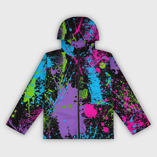 Женская ветровка Для граффити - абстрактные брызги / 3D-Черный – фото 1