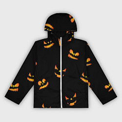 Женская ветровка Halloween горящие тыквы