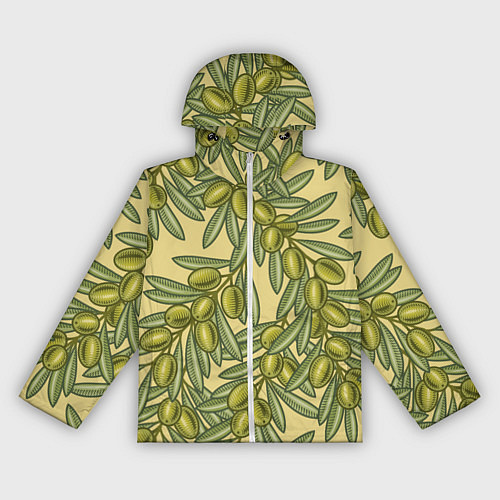 Женская ветровка Винтажные ветви оливок / 3D-Белый – фото 1