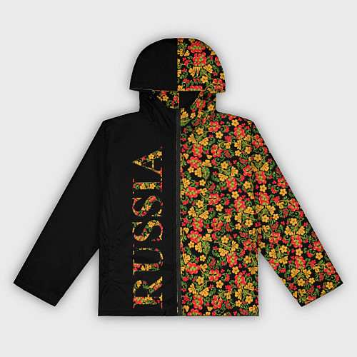 Женская ветровка Хохлома-символ России / 3D-Черный – фото 1