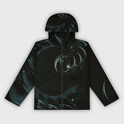 Ветровка с капюшоном женская Изометрическая спираль во тьме, цвет: 3D-черный