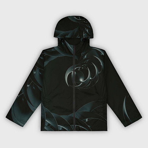 Женская ветровка Изометрическая спираль во тьме / 3D-Черный – фото 1