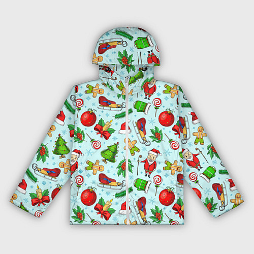 Женская ветровка Новогодний паттерн / 3D-Белый – фото 1