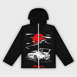 Ветровка с капюшоном женская Тойота супра - JDM Style, цвет: 3D-белый
