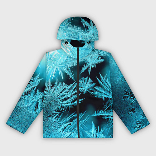 Женская ветровка Голубой лед - иней / 3D-Черный – фото 1