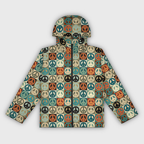 Женская ветровка Peace symbol pattern / 3D-Черный – фото 1