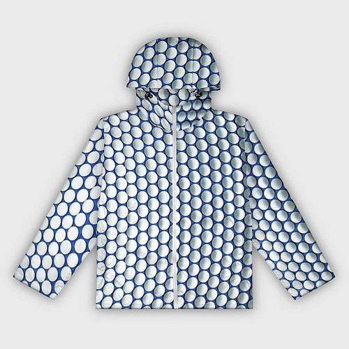 Женская ветровка Геометрические бело-синие круги / 3D-Белый – фото 1