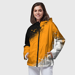 Ветровка с капюшоном женская Имперский флаг - триколор, цвет: 3D-черный — фото 2