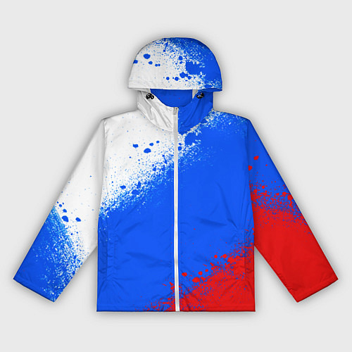 Женская ветровка Флаг России - триколор / 3D-Белый – фото 1