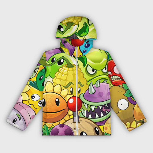Женская ветровка Растения против зомби / 3D-Белый – фото 1