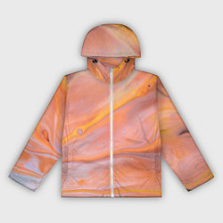 Ветровка с капюшоном женская Оранжевая река и краски, цвет: 3D-белый