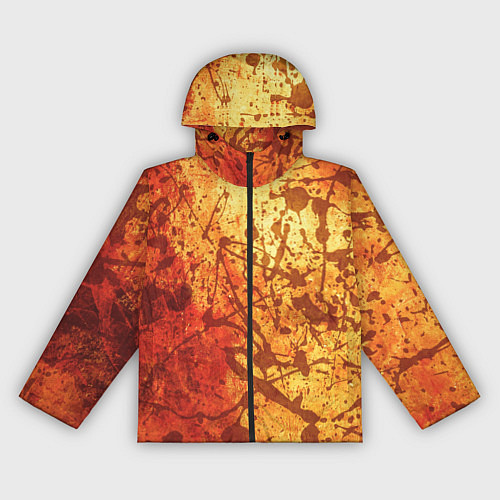 Женская ветровка Текстура - Orange in dark splashes / 3D-Черный – фото 1