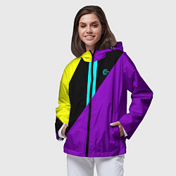 Ветровка с капюшоном женская FIRM прямиком из 80х, цвет: 3D-черный — фото 2