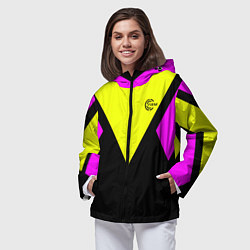 Ветровка с капюшоном женская FIRM прямиком из восьмидесятых, цвет: 3D-черный — фото 2