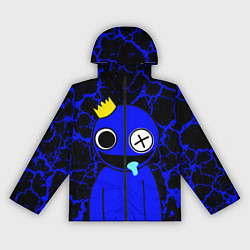 Ветровка с капюшоном женская Радужные друзья - персонаж Синий, цвет: 3D-черный