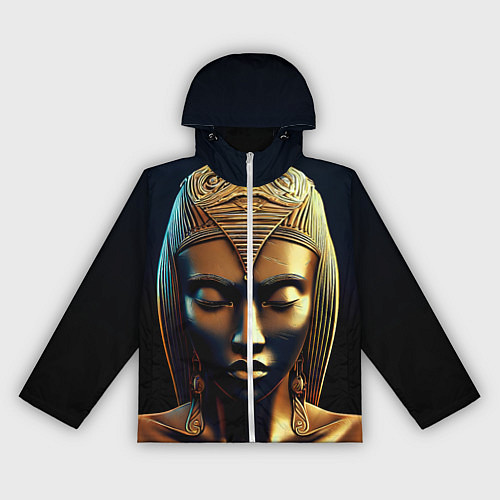 Женская ветровка Нейросеть - золотая статуя египетской царицы / 3D-Белый – фото 1