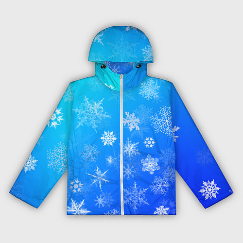 Женская ветровка Снежинки в небе / 3D-Белый – фото 1