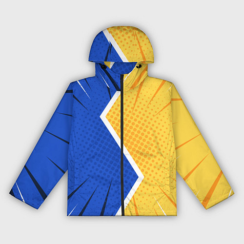 Женская ветровка Желто-синяя молния / 3D-Черный – фото 1