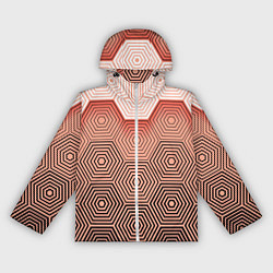 Ветровка с капюшоном женская Multi- faceted pattern, цвет: 3D-белый
