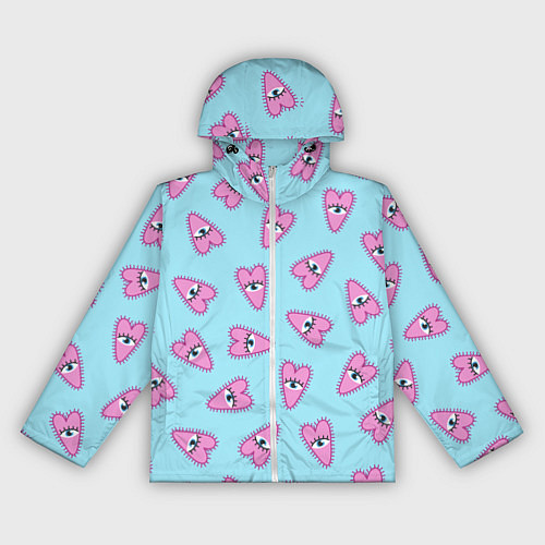 Женская ветровка Глазастое сердечко / 3D-Белый – фото 1