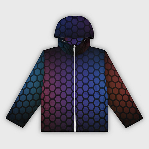 Женская ветровка Abstract hexagon fon / 3D-Белый – фото 1