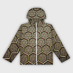 Ветровка с капюшоном женская Броня из колец, цвет: 3D-белый